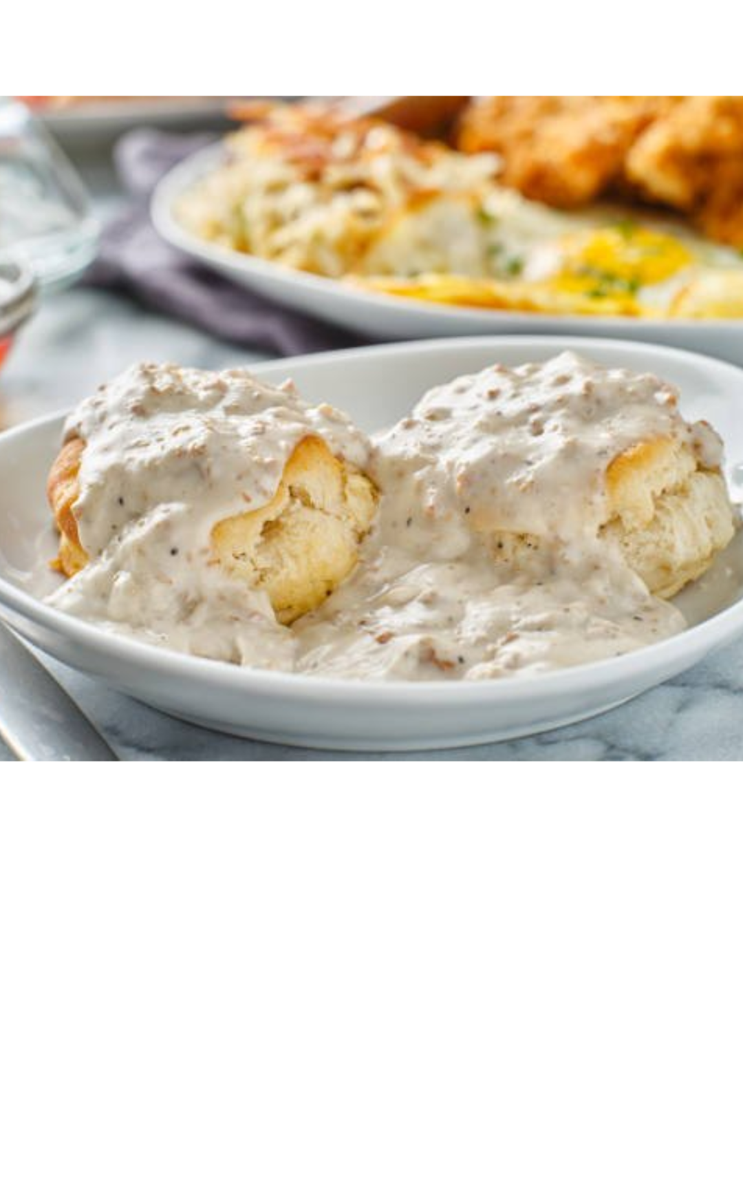 Sausage Gravy and Biscuits