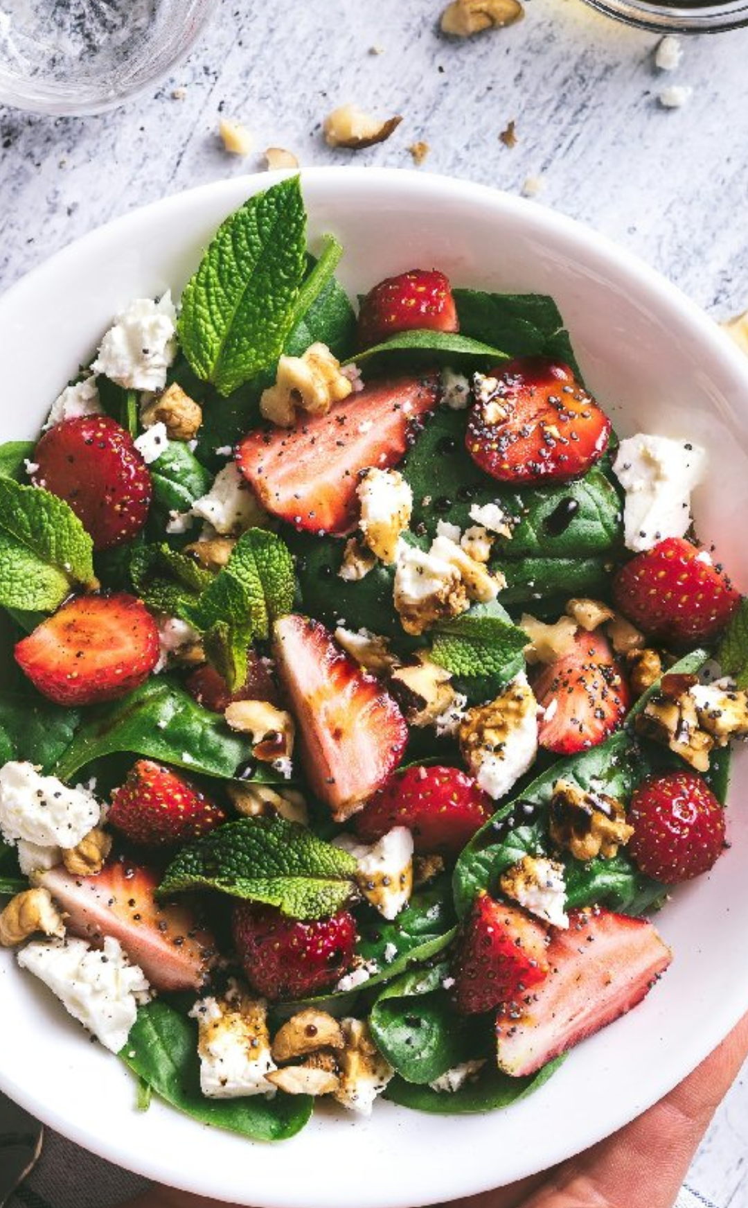 Strawberry Pistachio Feta Salad (Honey–Lemon Dressing)